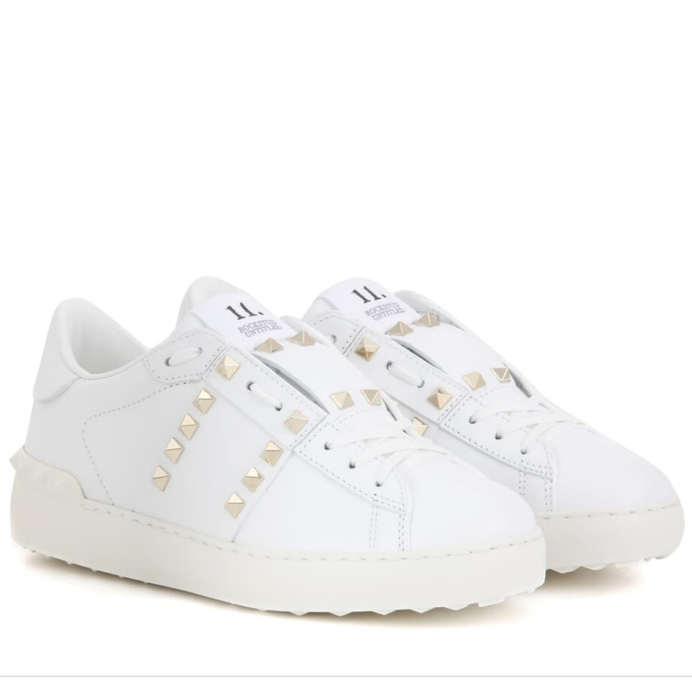 Valentino rockstud untitled open sneaker 37